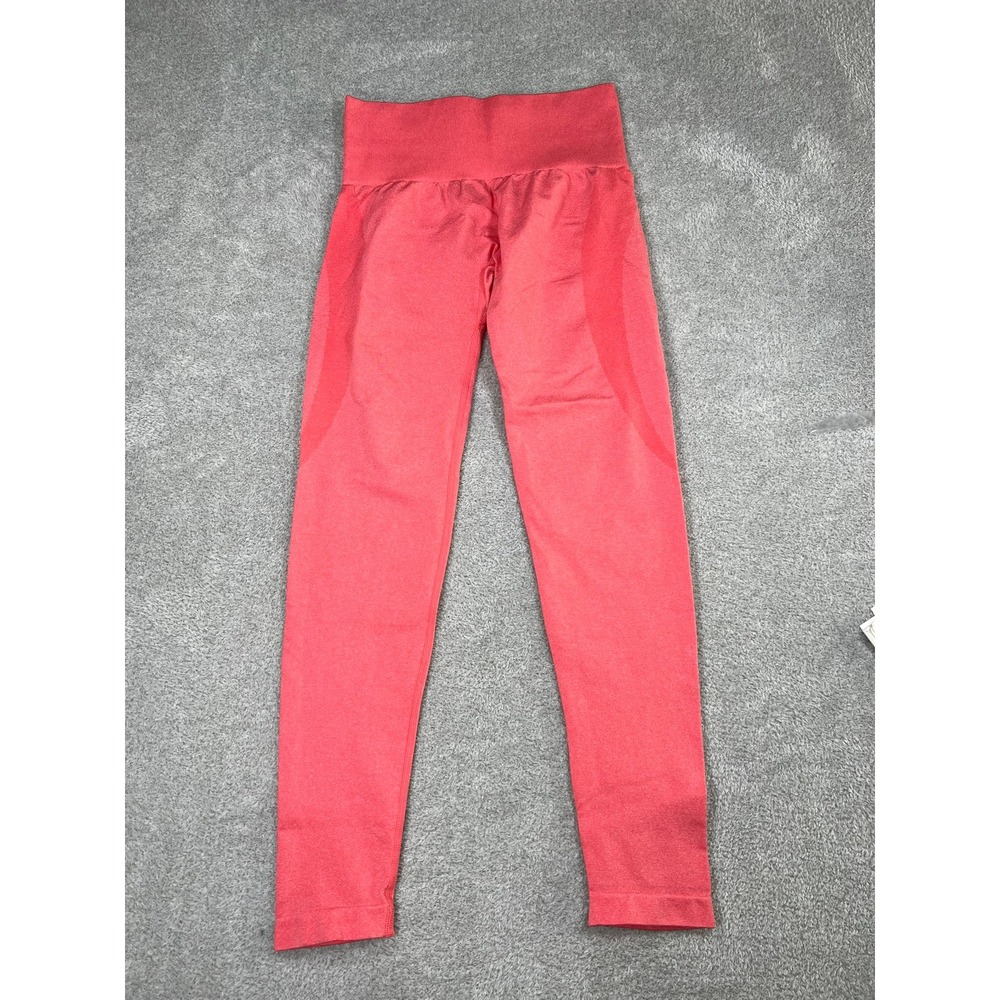 NVGTN Women Seamless Contour Leggings Coral Pink High Waisted Size Small